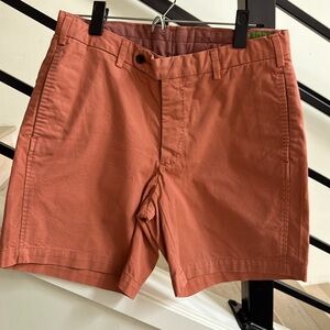 Sid Mashburn Twill Shorts - Size 30 - Dusty Pink/Orange